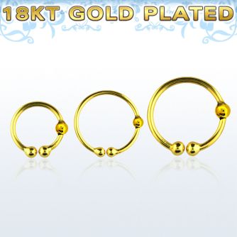 fnsrg 18k gold silver fake nose clip w 2mm right side ball