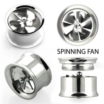 fpfa polished 316l steel double flared tunnel w screw fit