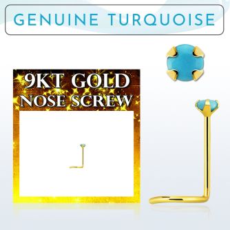 g9scge7 piercing nariz l oro 9 kts 0 6mm turquesa 2mm venta