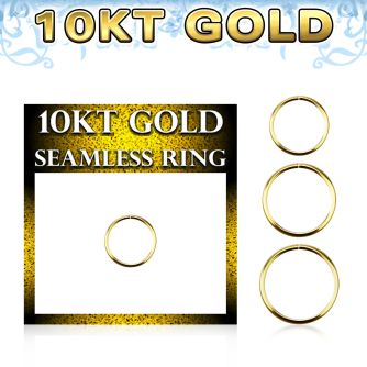 gisel22 10k gold seamless ring 22g