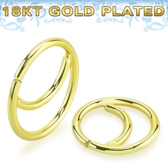 gpsea18 18k gold plated silver seamless nose ring moon