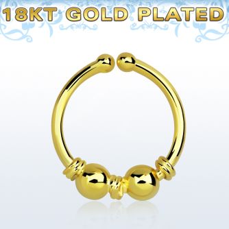 gpsep12l anillo septum falso plata 925 oro 18 kts 1mm bolas tres alambres 12mm distribuidor