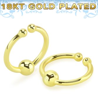 gpsepn 18k gold plated silver fake septum ring 3mm ball