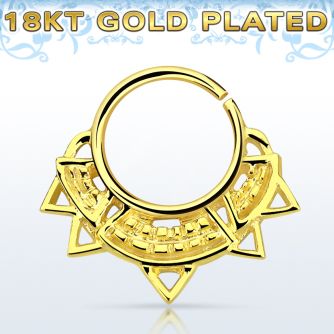 gpsepv10 aro septum plata 925 oro 18 kts 1mm amplio gravado indio 8mm venta