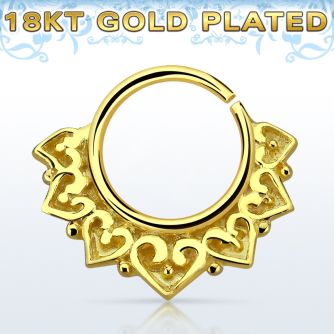 gpsepv11 aro septum plata 925 oro 18 kts 1mm amplio indio vintage gravado 8mm venta