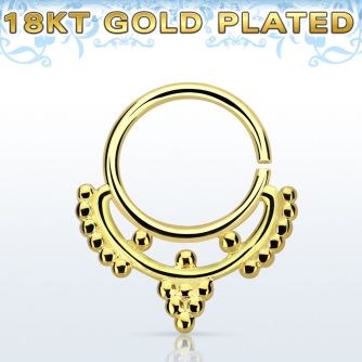 gpsepv4 aro septum plata 925 oro 18 kts 1mm minimalista indio 8mm distribuidor mayorista