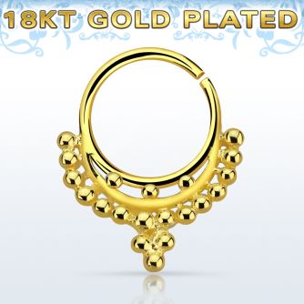 gpsepv9 aro septum plata 925 oro 18 kts 1mm inspirado india 8mm mayorista
