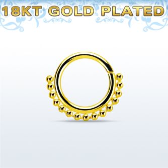 gpspv16 aro continuo piercing septum plata oro 18 kts con cuentas inferior distribuidor