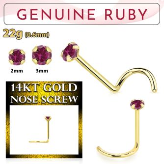 gscge5 piercing nariz l oro 14 kts 0 6mm rubi 2mm distribuidor