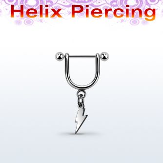 heud8 piercing helix estribo acero quirurgico barbell bola 3mm colgante acero liso rayo venta