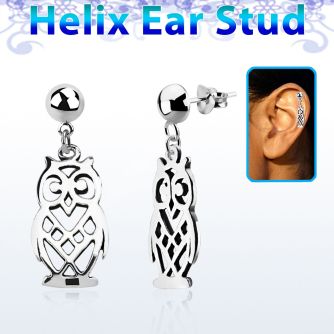 hexvd15 piercing helix plata esterlina lisa buho plata 925 colgado eja distribuidor