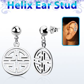 hexvd26 piercing helix plata esterlina 925 lisa letra china eja mayorista