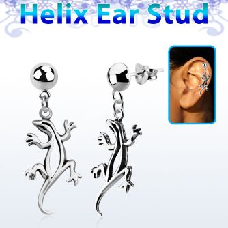hexvd9 piercing helix plata esterlina lisa lagarto plata 925 colgado eja distribuidor mayorista