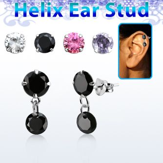 hexzd41 piercing helix plata esterlina 925 zirconia 6mm colgante 5mm zirconia redonda venta