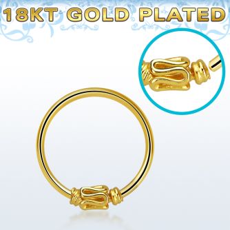 hr15rg aros nariz continuos plata 925 oro 18 kts 0 6mm alambre balines 10mm mayorista