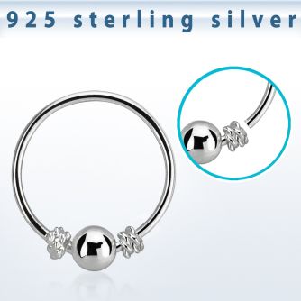 hr17 aro continuo nariz plata 925 0 6mm alambre balines bola centro 3mm 10mm distribuidor