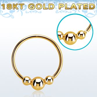 hr28rg aros nariz continuos plata 925 oro 18 kts 0 6mm bola fija 3mm entre bolas 2mm 10mm venta