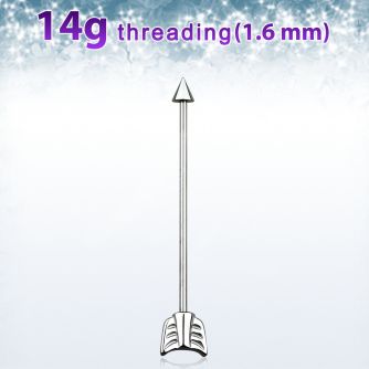 indaw barbell industrial acero quirurgico cono 5mm final flecha distribuidor