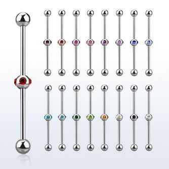 indsh12 barbell industrial acero 316l bola acero 5mm arriba abajo bola multi joya 5mm centro barra distribuidor mayorista