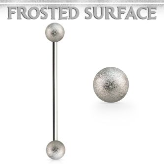 info5 316l steel industrial barbellw 2 5mm frosted steel balls