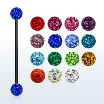 intfr4s anodized steel industrial barbell with 4mm ferido balls