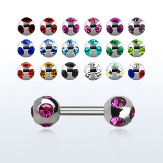 ipmjb4 plug falso acero 316l bola multi joya 4mm mayorista