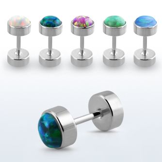 ipmo plug falso acero quirurgico opalo lado disco acero liso mayorista