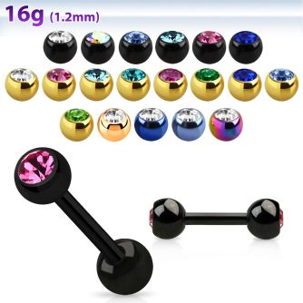 iptjb4 anodized 316l steel fake plug w two 4mm jewel ball