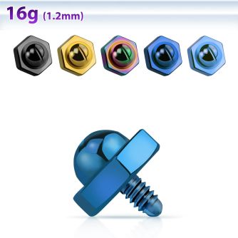 ita6 anodized steel dermal hexa screw nut top for base plate