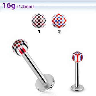 lbdxu labret acero quirurgico bola acrilico 3mm cuadros 516 8mm venta