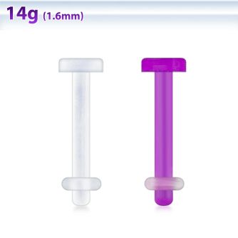 lbrt14 labret retenedor acrilico flexible 14g al por mayor