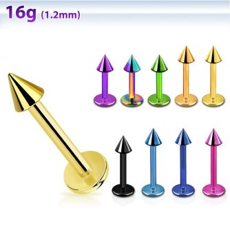 lbtcn3 labret acero quirurgico pvd cono 3mm mayorista