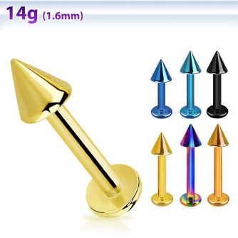 lbtcn4 labret acero quirurgico anodizado cono 4mm al por mayor