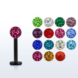 lbtfr4 labret acero 316l anodizado bola multi cristal ferido 4mm distribuidor