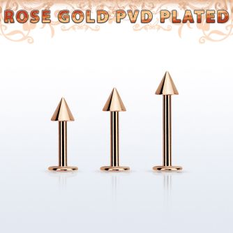 lbttcn4s labret acero 316l pvd oro rosa cono 4mm venta