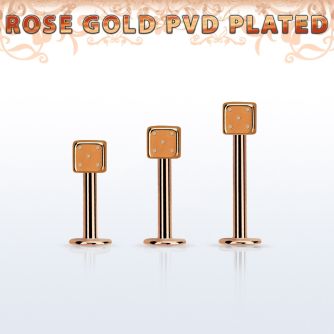lbttdi3 labret acero 316l pvd oro rosa dado 3mm distribuidor