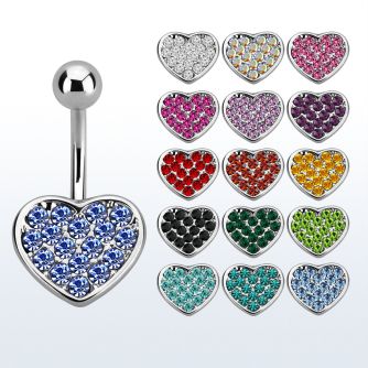 mcd365 piercing ombligo acero quirurgico cristal corazon inferior distribuidor