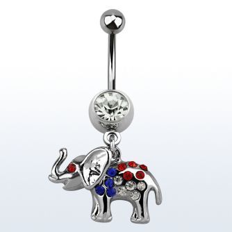 mcd467b belly banana w a elephant w crystals in an usa colors