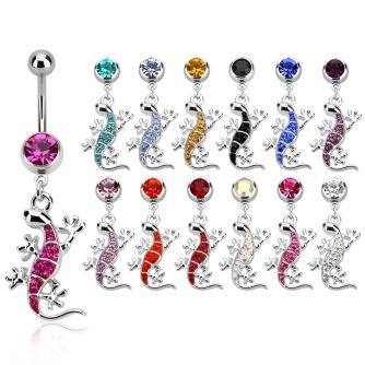 mcd537 steel belly banana w lizard w ferido glued crystals