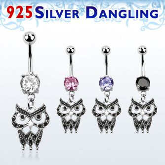 mcdvd21 steel belly banana w and a sterling silver owl dangling