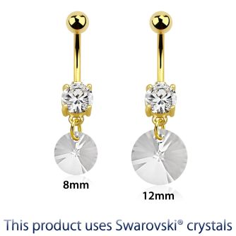 mdk718 anodized steel belly banana swarovski crystal