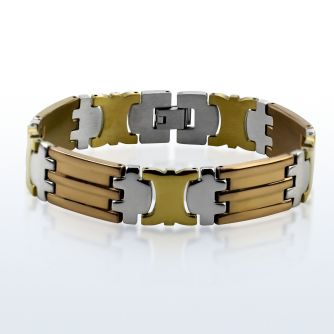 mgcob4 brazalete acero inoxidable uniones color x oro rosa brillo espejo alternativas distribuidor