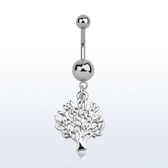 msd697 plain steel belly banana w tree of life dangling