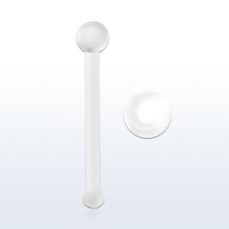 nbrt retainer piercing nariz hueso acrilico flexible transparente 0 6mm distribuidor mayorista