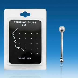 nbsvpk pack display 20 piercing nariz hueso plata esterlina 925 0 6mm bola plata lisa 1 5mm mayorista