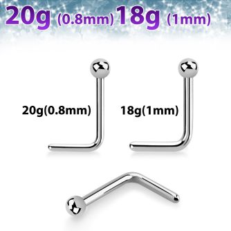 nlb 316l steel nose stud 2mm ball