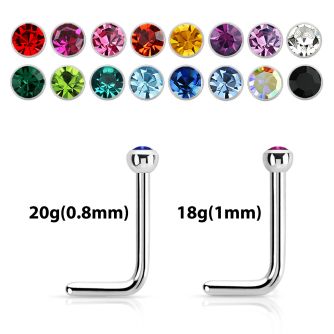 nlcb 316l steel nose stud 2mm color