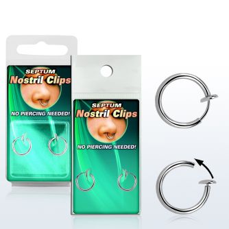 nocirx piercings septum clip falsos resorte 1 pieza mayorista