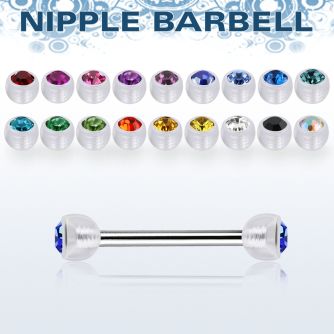 npajb4 barbell pezon acero quirurgico bolas bioflexibles 5mm cristal bisel distribuidor