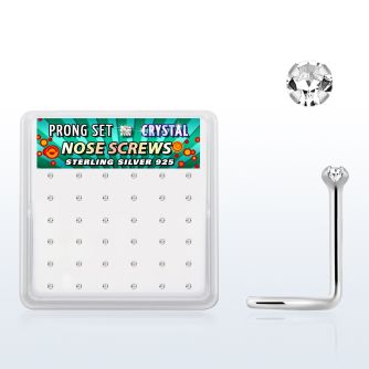 nwp9cbx caja display 36 piercing nariz l plata esterlina 925 cristal 1 5mm al por mayor